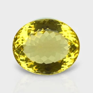 Hydro Lemon Quartz 26x22mm Faceted Oval AAA Grade Loose Gemstone - 143346