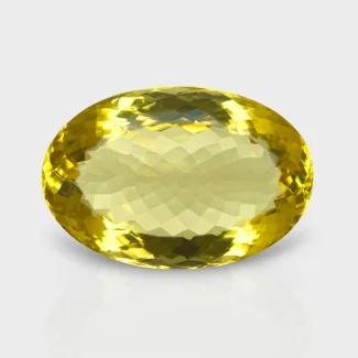 Hydro Lemon Quartz 39x26mm Faceted Oval AAA Grade Loose Gemstone - 143352