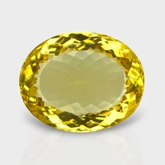 Hydro Lemon Quartz 31x25mm Faceted Oval AAA Grade Loose Gemstone - 143353