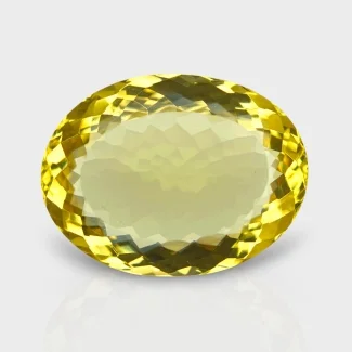 Hydro Lemon Quartz 30x23mm Faceted Oval AAA Grade Loose Gemstone - 143354