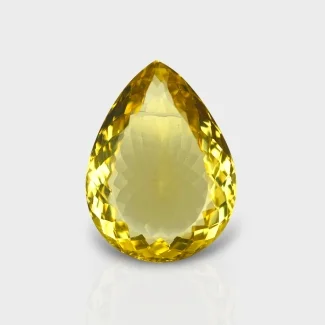 Hydro Lemon Quartz 39x29mm Faceted Pear AAA Grade Loose Gemstone - 143386