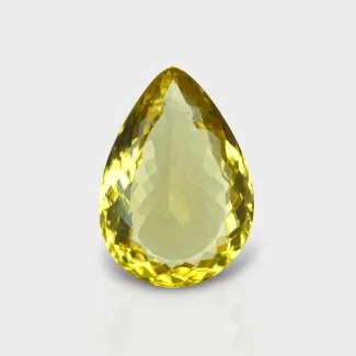 Hydro Lemon Quartz 36x25mm Faceted Pear AAA Grade Loose Gemstone - 143383