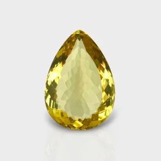 Hydro Lemon Quartz 32x22mm Faceted Pear AAA Grade Loose Gemstone - 143378