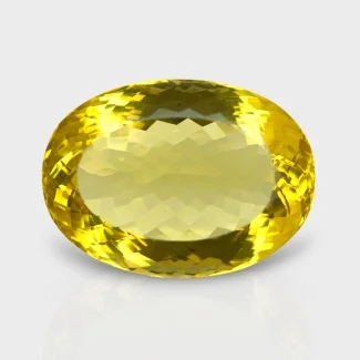 Hydro Lemon Quartz 40x29mm Faceted Oval AAA Grade Loose Gemstone - 143371