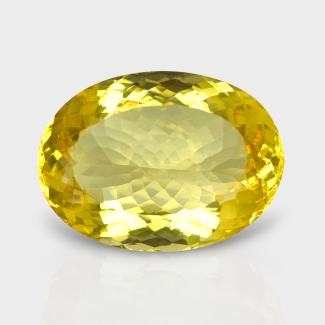 Hydro Lemon Quartz 38x28mm Faceted Oval AAA Grade Loose Gemstone - 143358