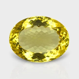 Hydro Lemon Quartz 32x25mm Faceted Oval AAA Grade Loose Gemstone - 143359