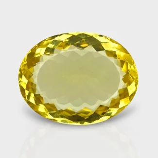 Hydro Lemon Quartz 31x24mm Faceted Oval AAA Grade Loose Gemstone - 143363