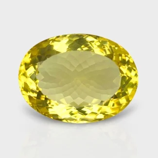 Hydro Lemon Quartz 34x25mm Faceted Oval AAA Grade Loose Gemstone - 143367