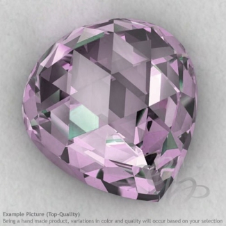 Pink Amethyst Heart Shape Calibrated Cabochons