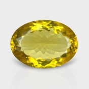 Lemon Quartz 32x23mm Faceted Oval AAA Grade Loose Gemstone - 159702