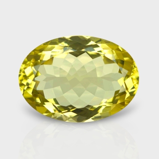 Lemon Quartz 28x20mm Faceted Oval AAA Grade Loose Gemstone - 159720