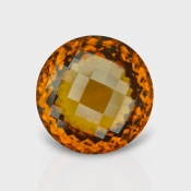 Whisky Quartz 30mm Checkerboard Round AAA+ Grade Loose Gemstone - 159939