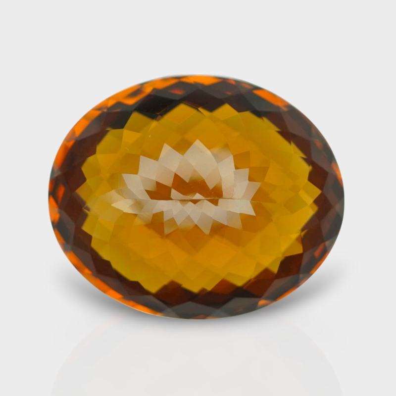 Whisky Quartz 31x26mm Checkerboard Oval AAA+ Grade Loose Gemstone - 159940