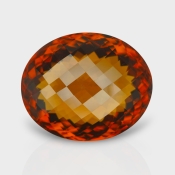 Whisky Quartz 31x26mm Checkerboard Oval AAA+ Grade Loose Gemstone - 159940