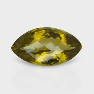 Olive Quartz 30x16mm Checkerboard Marquise AAA Grade Loose Gemstone - 160006
