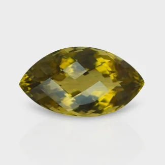 Olive Quartz 24x13mm Checkerboard Marquise AAA Grade Loose Gemstone - 160021