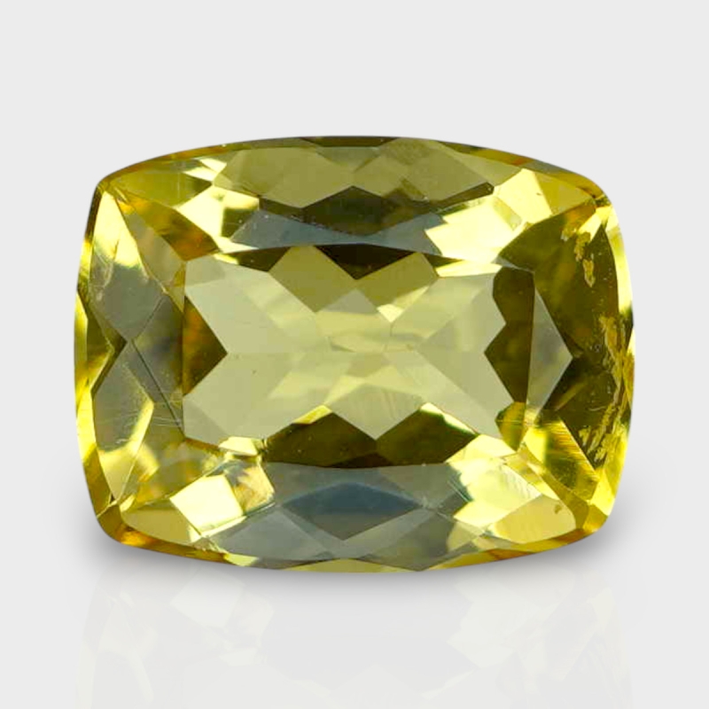 Yellow Beryl 10x8mm Faceted Cushion AAA Grade Loose Gemstone - 142711