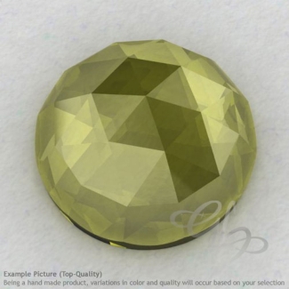 Olive Quartz Round Shape Calibrated Cabochons