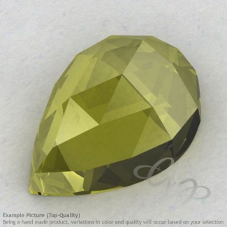 Olive Quartz Pear Shape Calibrated Cabochons