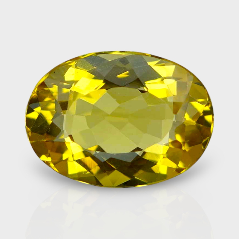Yellow Beryl 13x9.5mm Faceted Oval AAA Grade Loose Gemstone - 142773