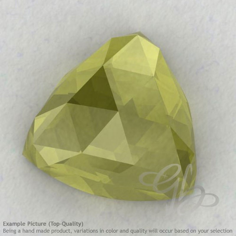 Olive Quartz Trillion Shape Calibrated Cabochons