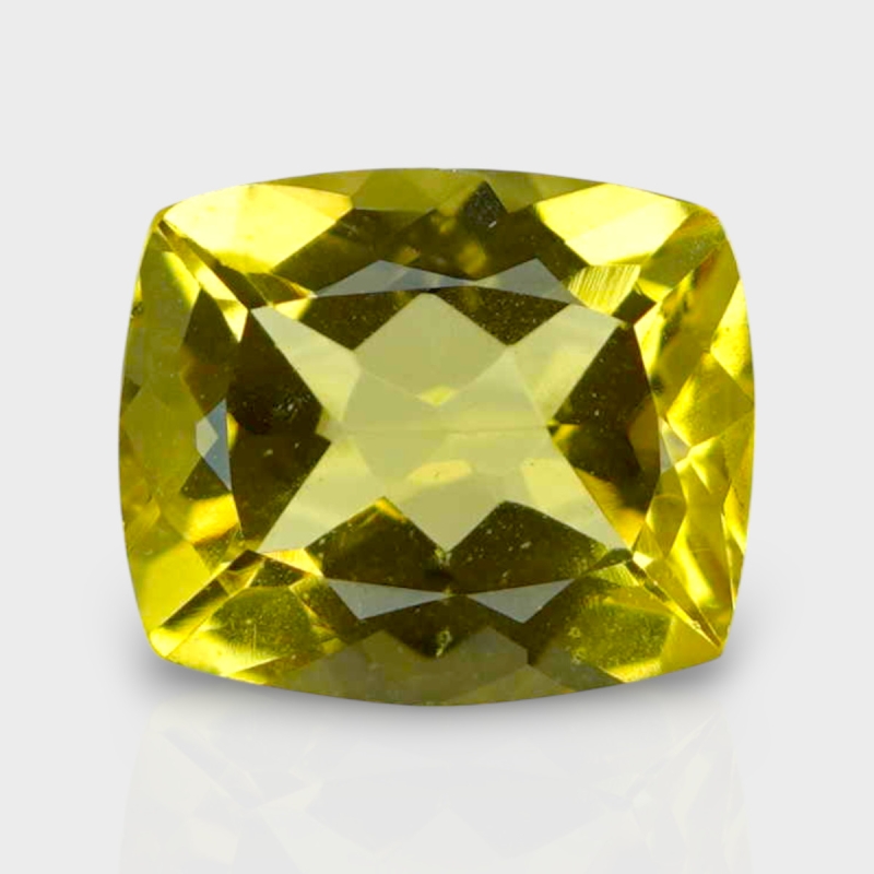 Yellow Beryl 10.5x9mm Faceted Cushion AAA Grade Loose Gemstone - 154065