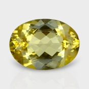 Yellow Beryl 15x11mm Faceted Oval AAA Grade Loose Gemstone - 158235
