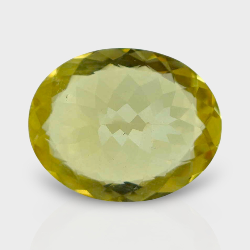 Yellow Beryl 14x11mm Faceted Oval AAA Grade Loose Gemstone - 158251