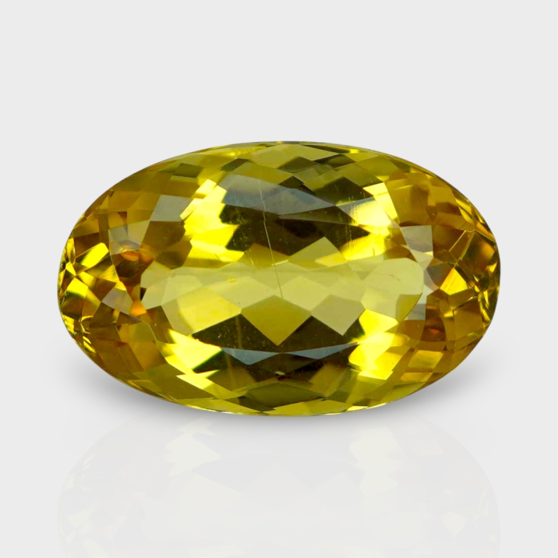 Yellow Beryl 16x10mm Faceted Oval AAA Grade Loose Gemstone - 158252