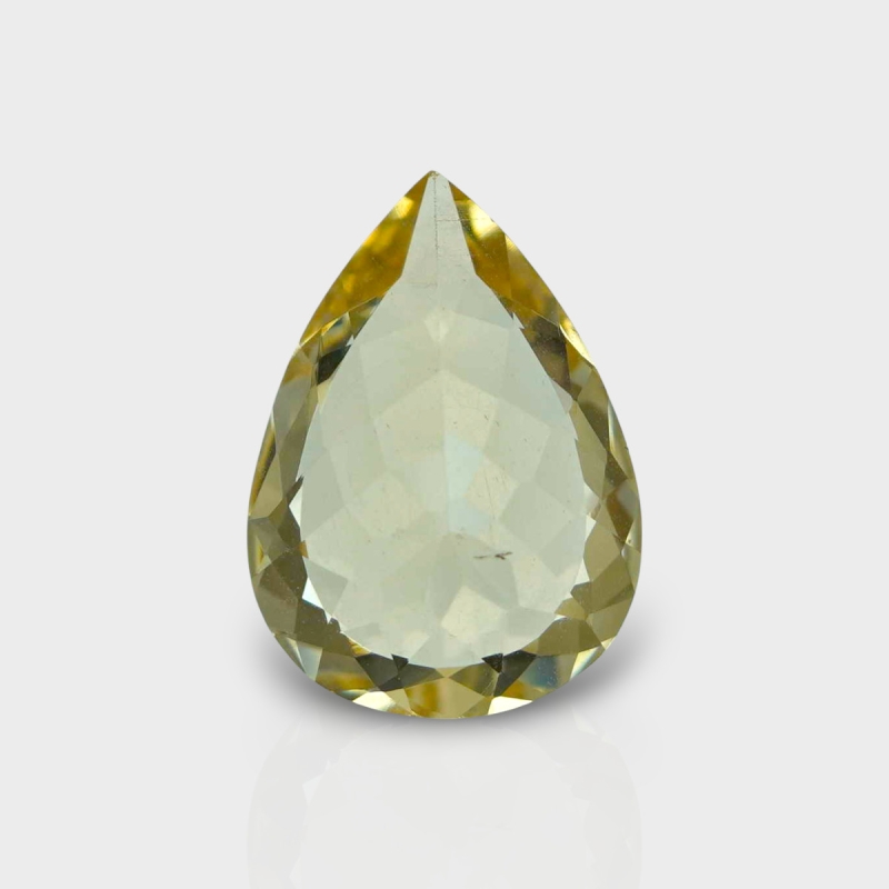 Yellow Beryl 16x11.5mm Faceted Pear AA+ Grade Loose Gemstone - 158253
