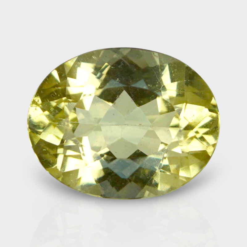 Yellow Beryl 15x12mm Faceted Oval AA+ Grade Loose Gemstone - 158258