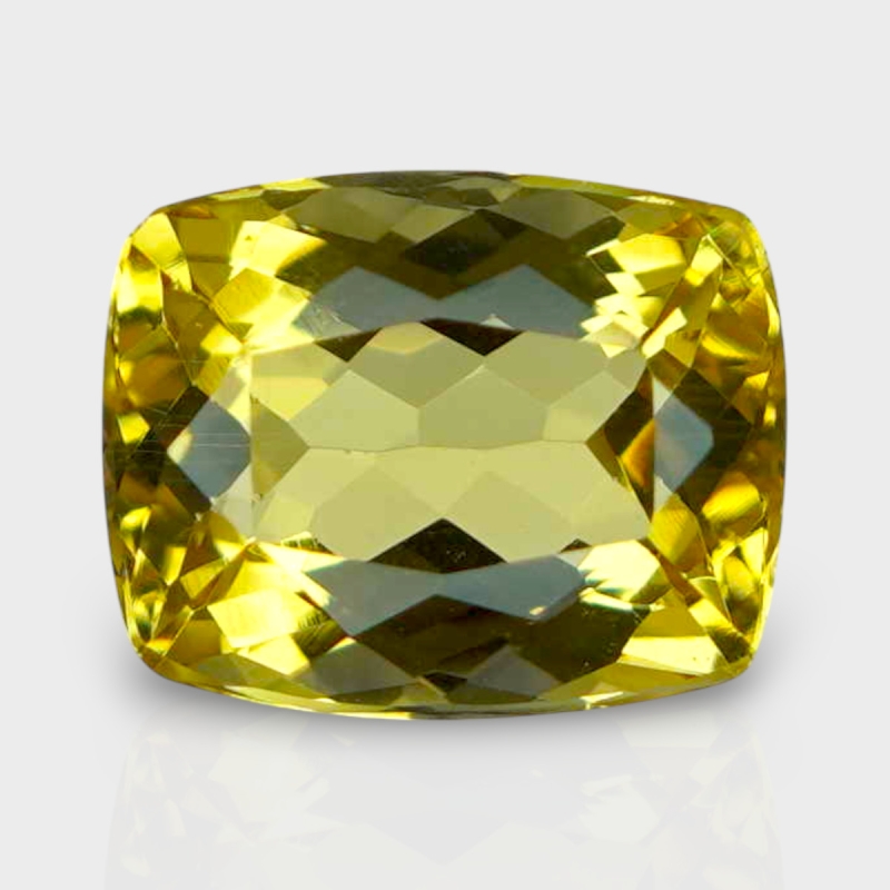 Yellow Beryl 10x8mm Faceted Cushion AAA Grade Loose Gemstone - 142710