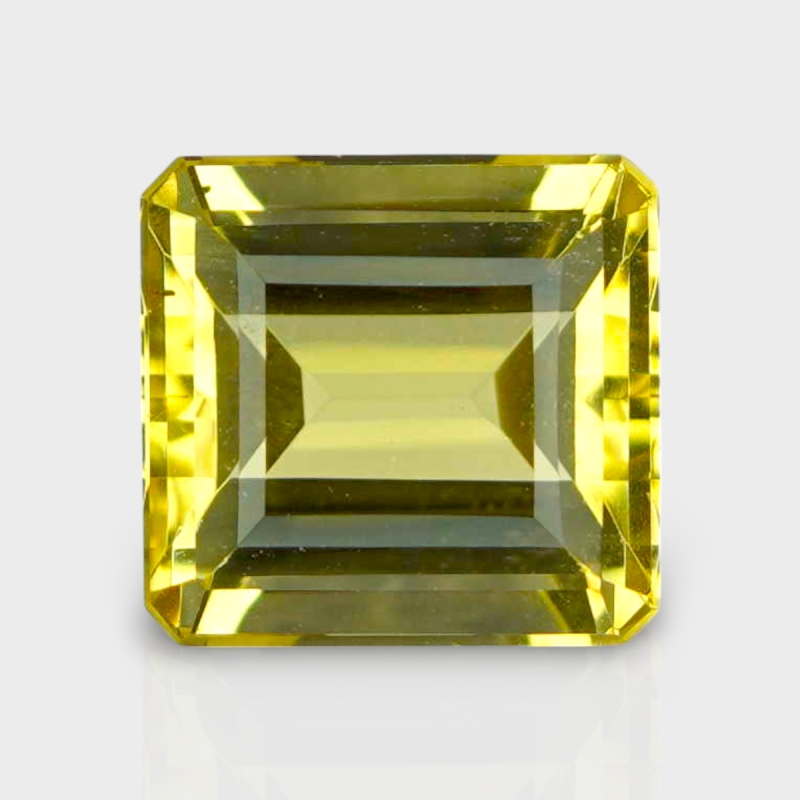Yellow Beryl 9x9.5mm Step Cut Octagon AAA Grade Loose Gemstone - 142718