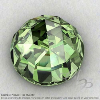 Green Amethyst Round Shape Calibrated Cabochons