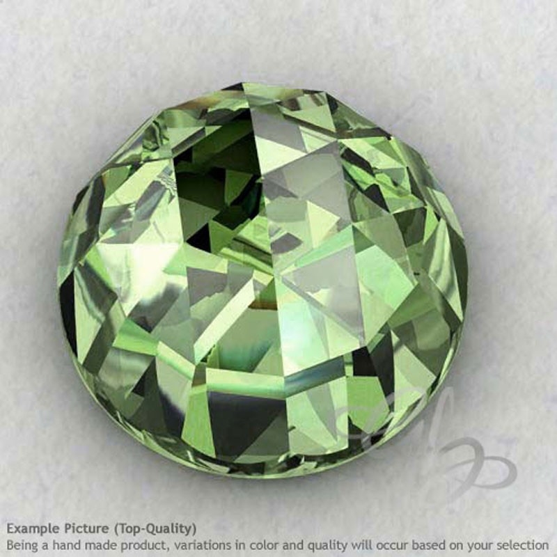 Green Amethyst Round Shape Calibrated Cabochons