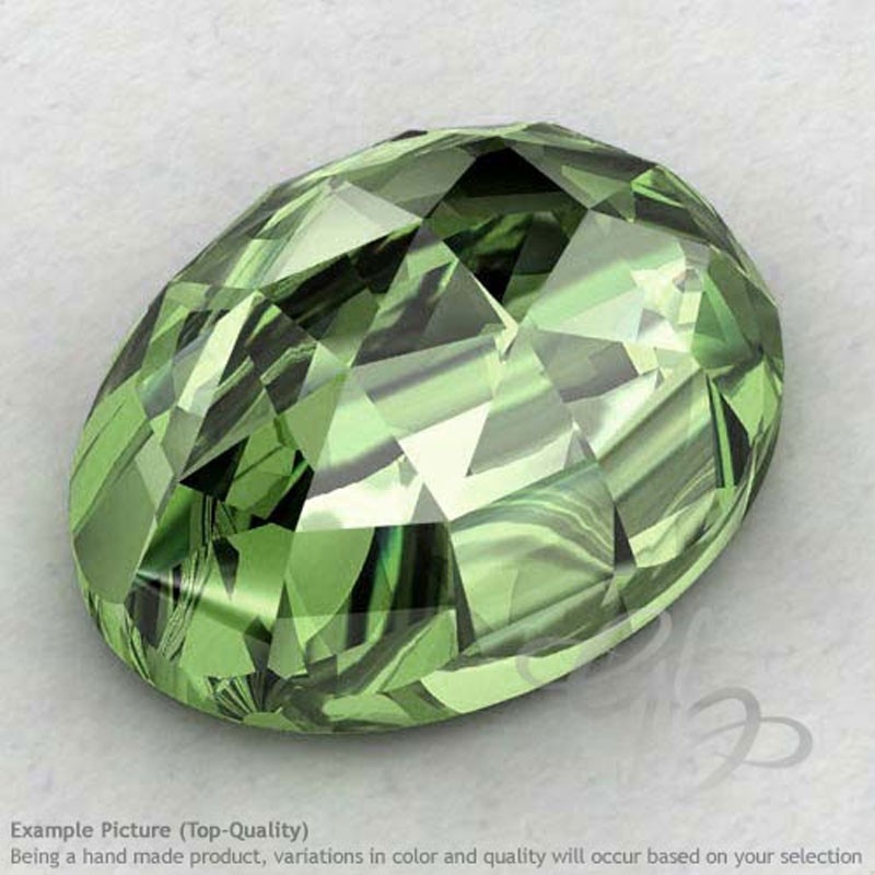 Green Amethyst Oval Shape Calibrated Cabochons
