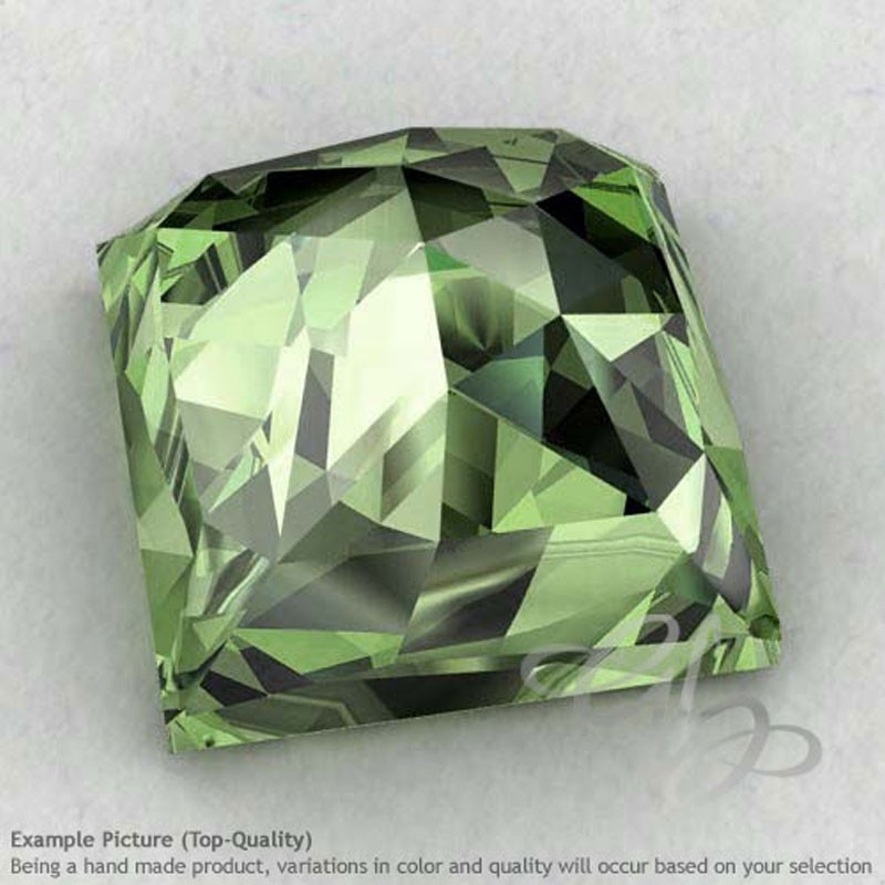 Green Amethyst Square Shape Calibrated Cabochons