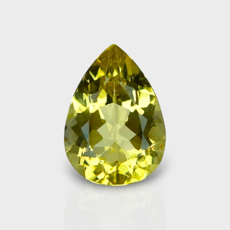 Yellow Beryl 13x9mm Faceted Pear AAA Grade Loose Gemstone - 142742