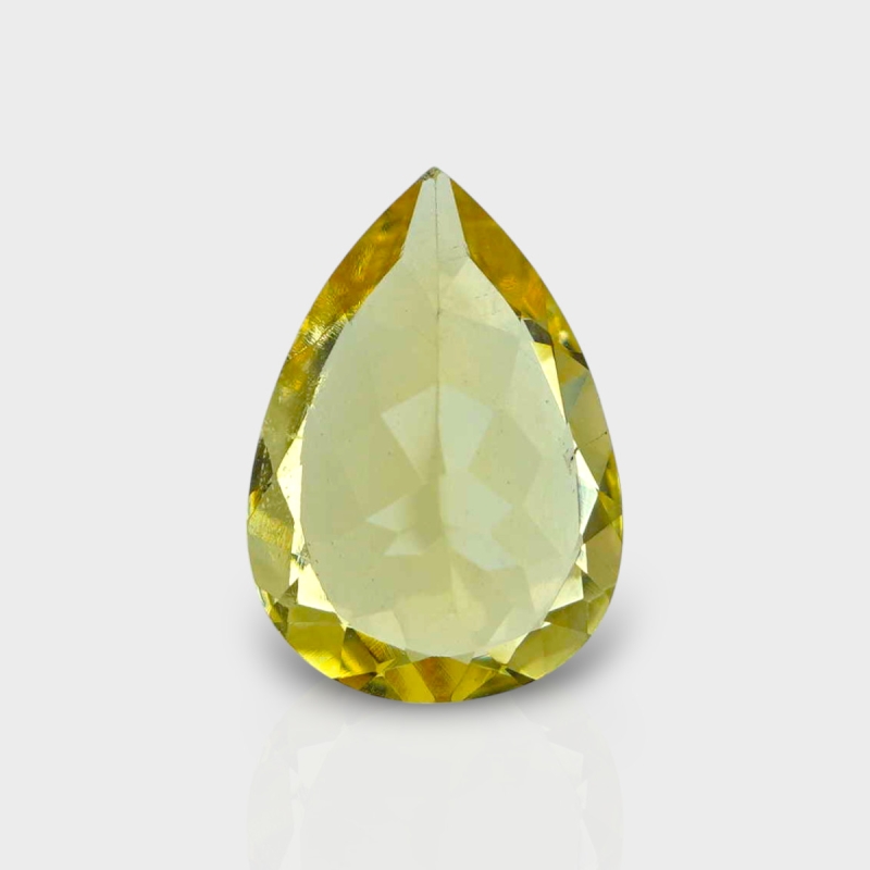 Yellow Beryl 13x9.5mm Faceted Pear AA+ Grade Loose Gemstone - 142744