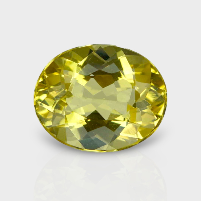 Yellow Beryl 13x11mm Faceted Oval AAA Grade Loose Gemstone - 158256