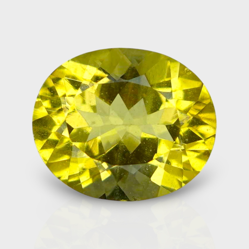 Yellow Beryl 12x10mm Faceted Oval AAA Grade Loose Gemstone - 158307