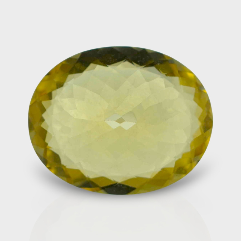 Yellow Beryl 19x16mm Faceted Oval AAA Grade Loose Gemstone - 158228