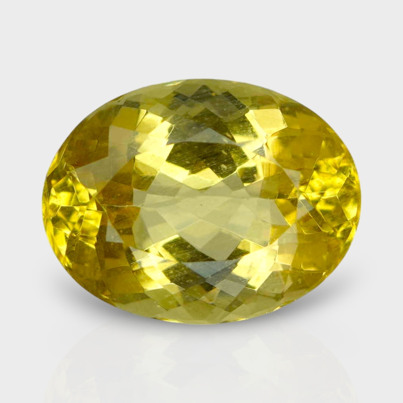 Yellow Beryl 16.5x13mm Faceted Oval AAA Grade Loose Gemstone - 158229