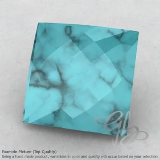 Turquoise Square Shape Calibrated Briolettes