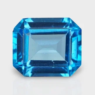 Swiss Blue Topaz 11.5x10mm Step Cut Octagon AAA Grade Loose Gemstone - 158366