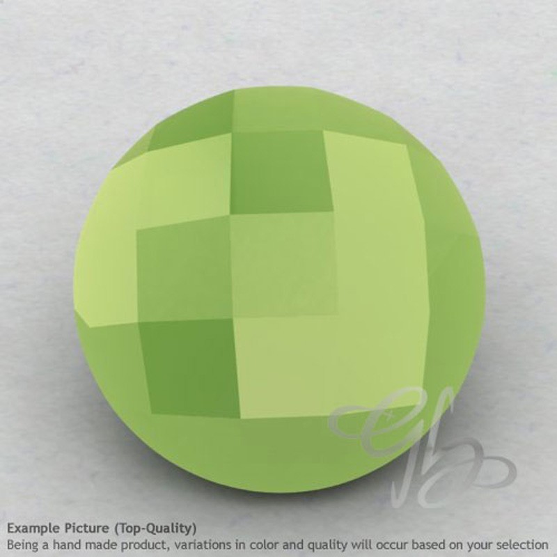 Lime Chalcedony Round Shape Calibrated Briolettes