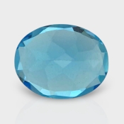 Swiss Blue Topaz 10x8mm Faceted Oval AA+ Loose Gemstone - 170683