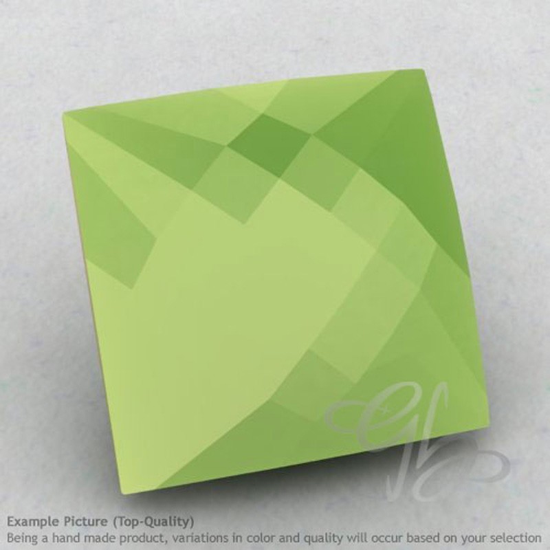 Lime Chalcedony Square Shape Calibrated Briolettes