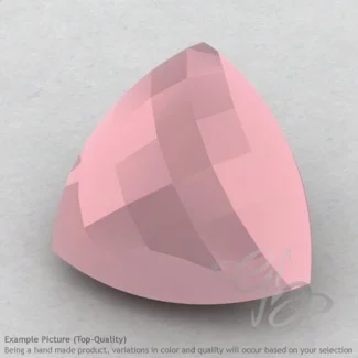 Pink Chalcedony Trillion Shape Calibrated Briolettes