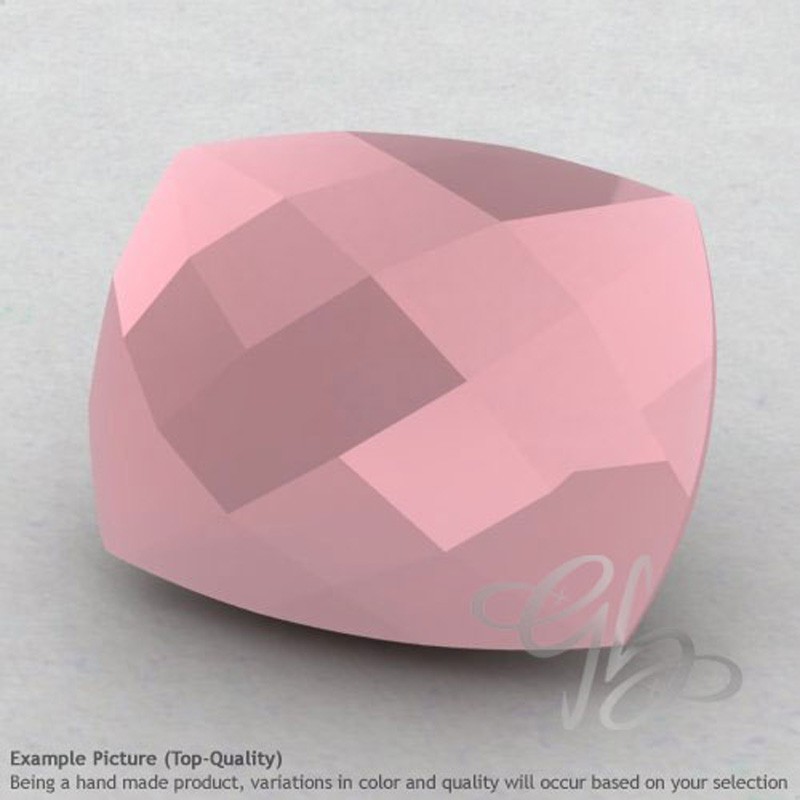 Pink Chalcedony Cushion Shape Calibrated Briolettes